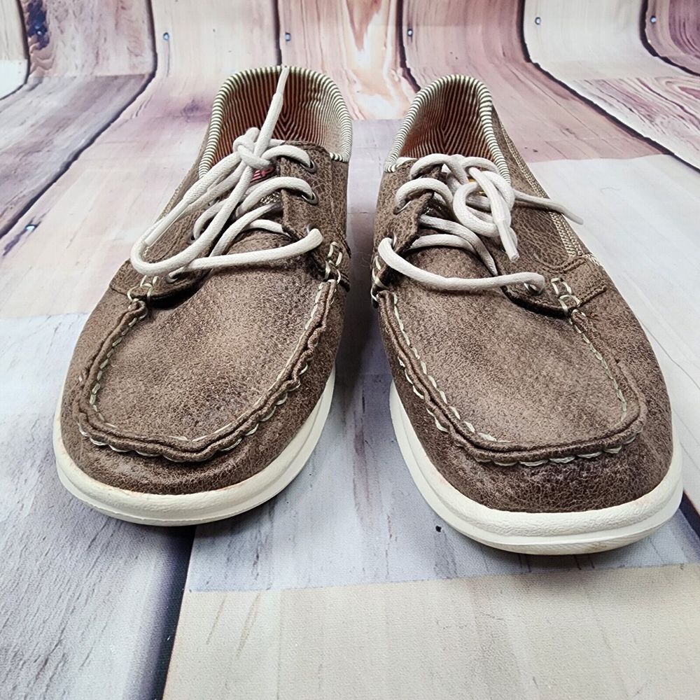 Women's SKECHERS GOGA MAX Size‎ 5 Brown SN14426 Athletic Shoes Laceup Accent - Picture 3 of 11